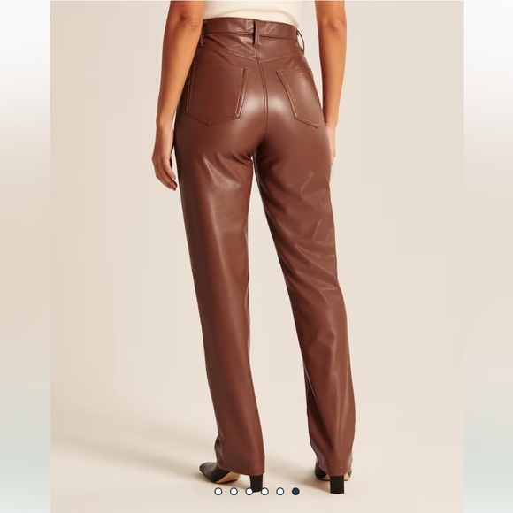Abercrombie & Fitch Vegan Leather Pants Size 6 Short - Picture 3 of 6